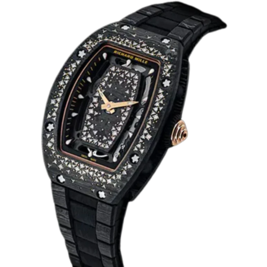 Richard Mille RM 07-01 Carbon TPT Diamond-Set Bracelet luxury watch at 1Luxury Miami