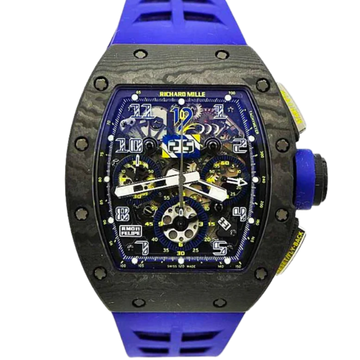 RM 011 Felipe Massa 10th Anniversary Blue Rubber Strap Titanium Case