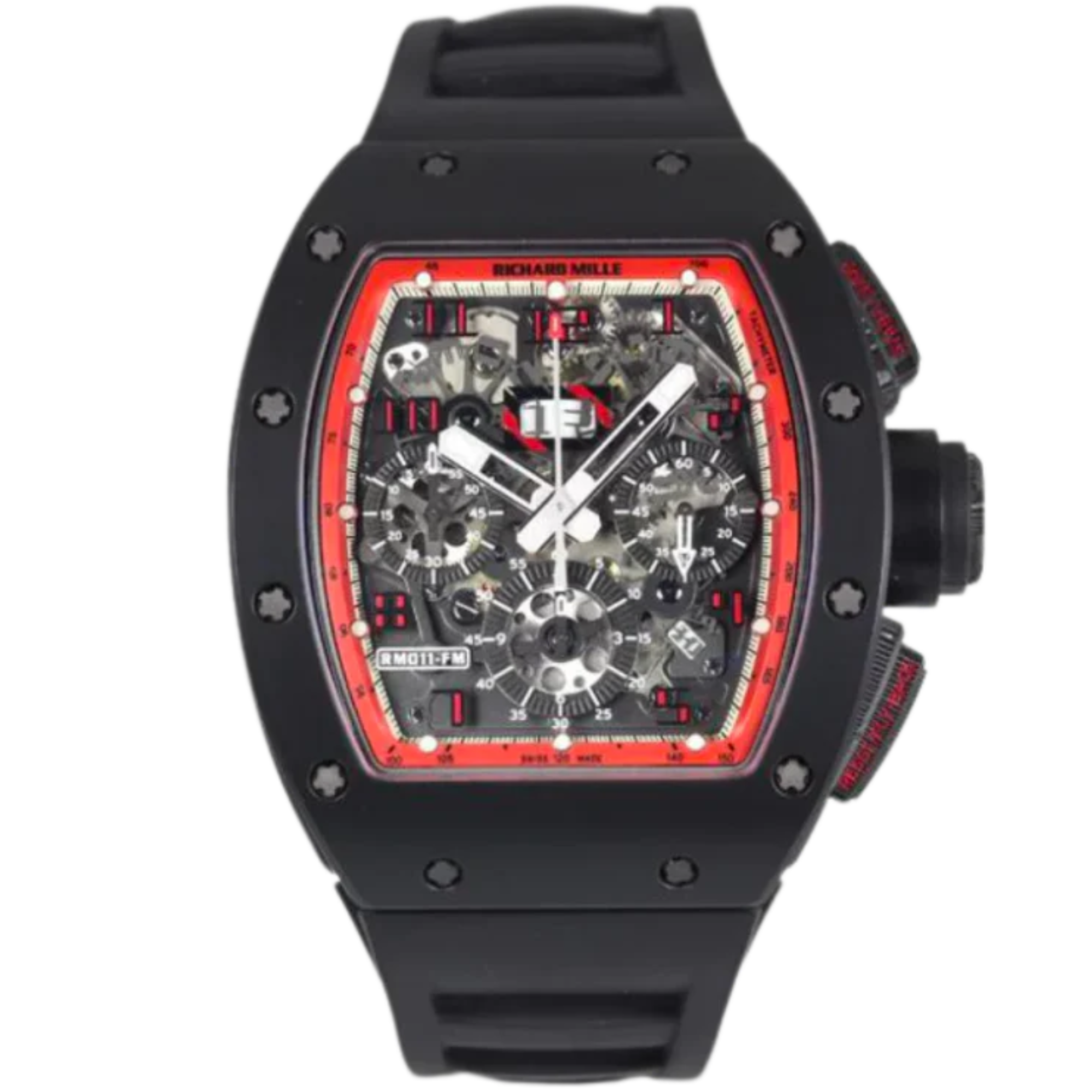 RM 011 Felipe Massa Automatic Midnight Fire Rubber Strap Carbon Case