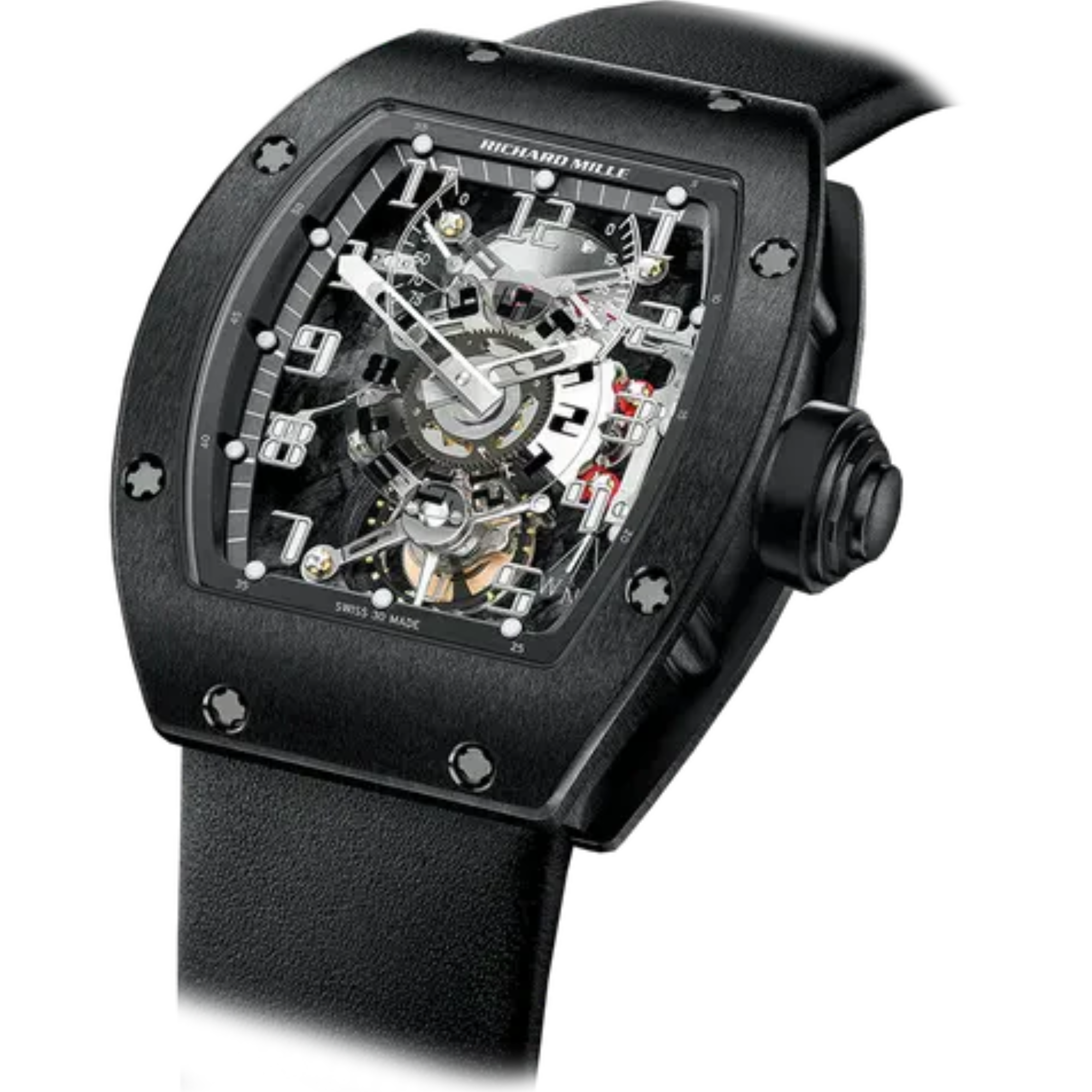 RM 003-V2 Tourbillon Dual Time Zone Rubber Strap Titanium Case