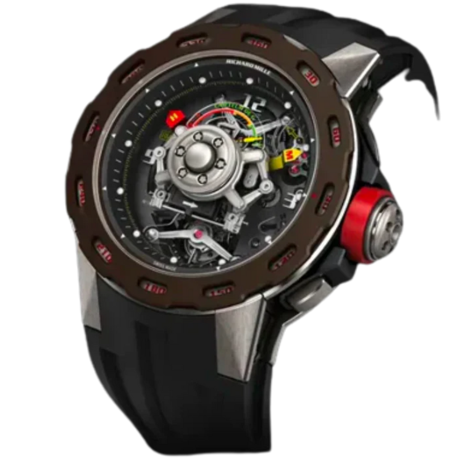 Richard Mille RM 36-01 Titanium Diamond-Set Rubber Strap luxury watch at 1Luxury Miami