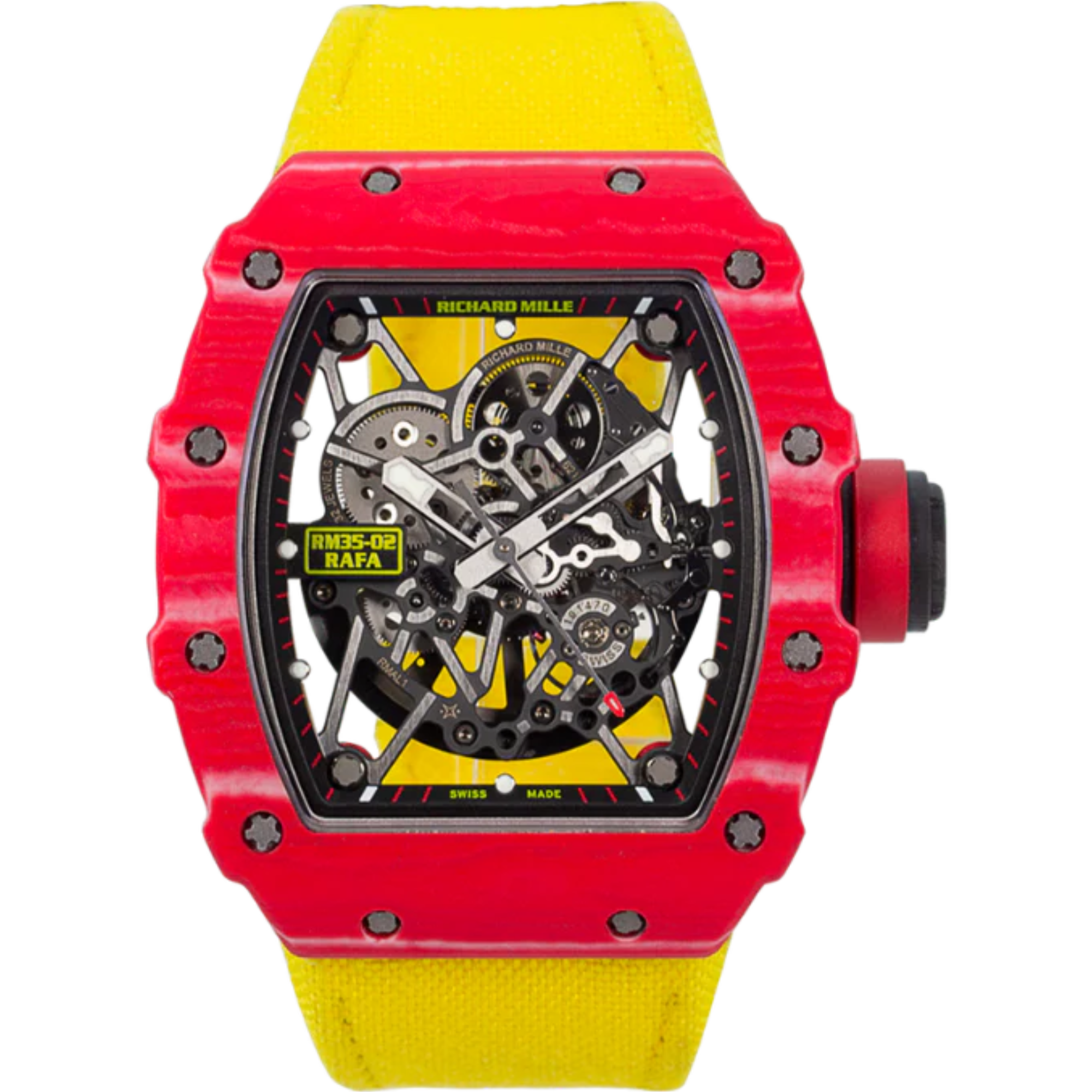 RM 35-02 Rafael Nadal Red Quartz-Automatic Textile Carbon Case