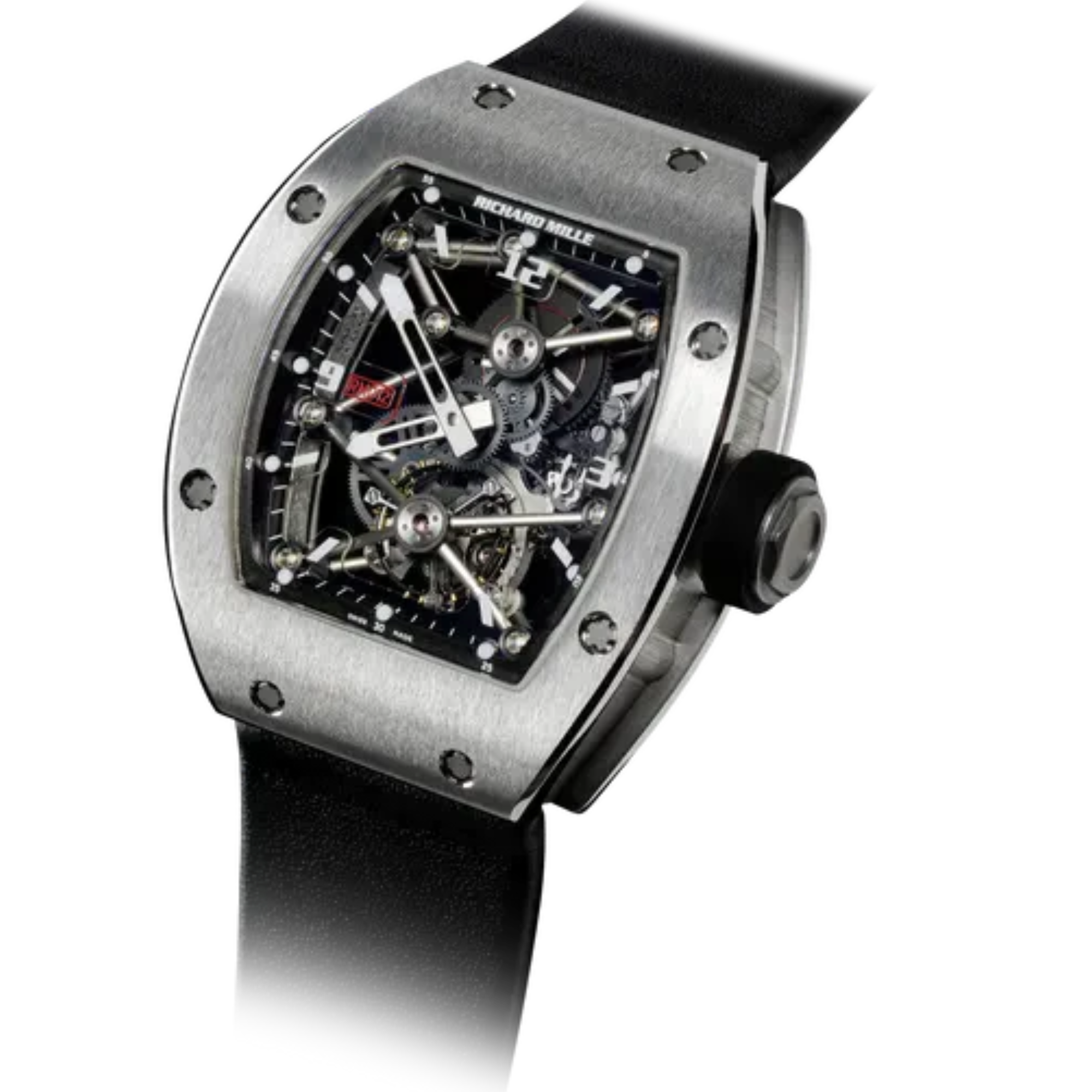 RM 012 Tourbillon Rubber Strap Platinum Case