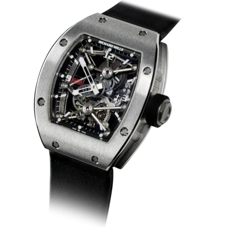 Richard Mille RM 012 Platinum Diamond-Set Rubber Strap luxury watch at 1Luxury Miami