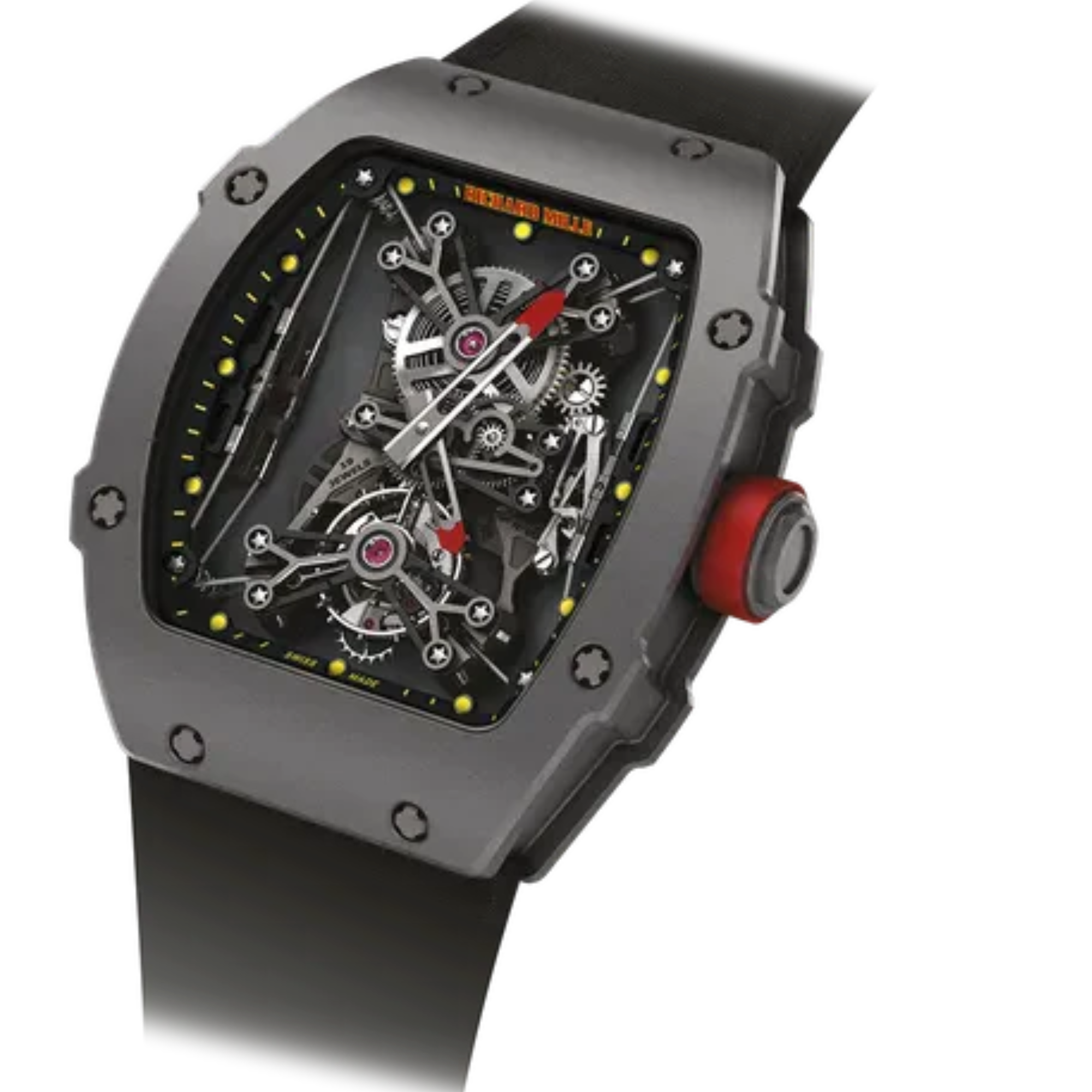 RM 027 Tourbillon Rafael Nadal Automatic Black Rubber Strap Grey Carbon Case