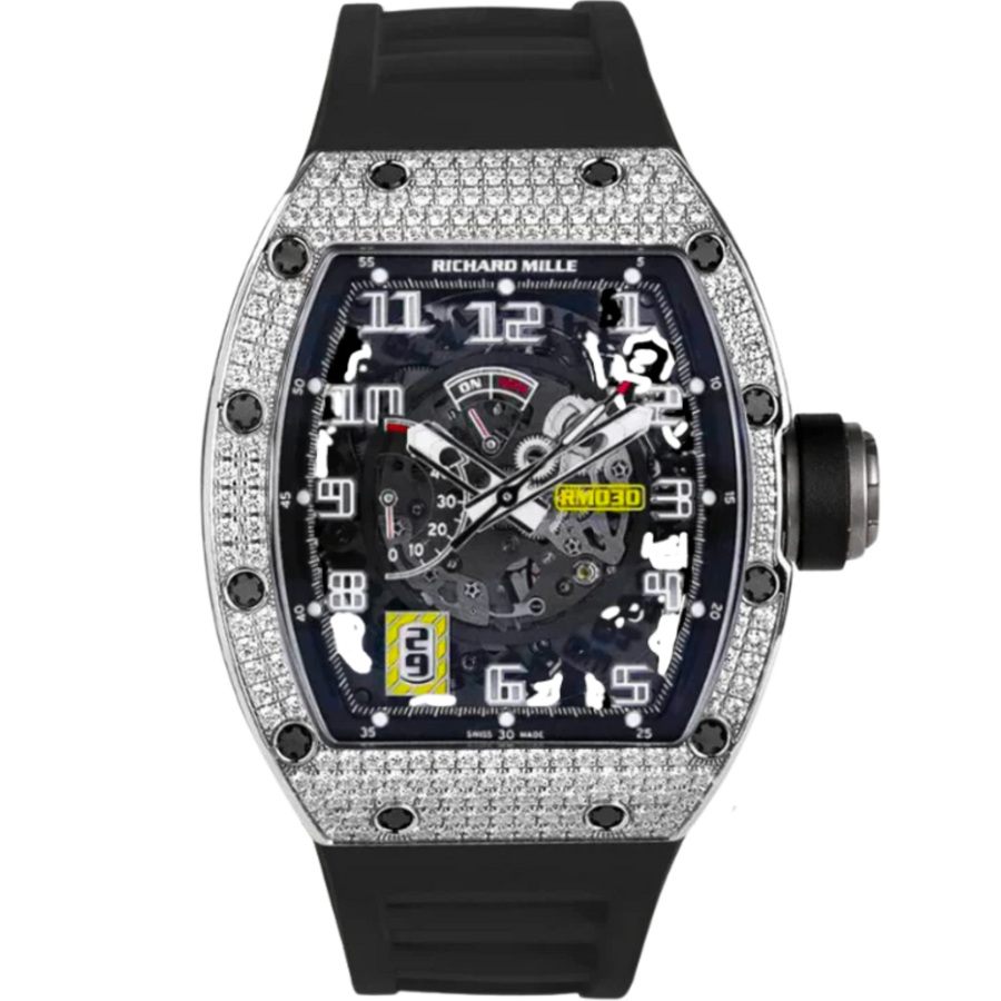 Richard Mille RM030 White Gold Diamond-Set luxury watch at 1Luxury Miami