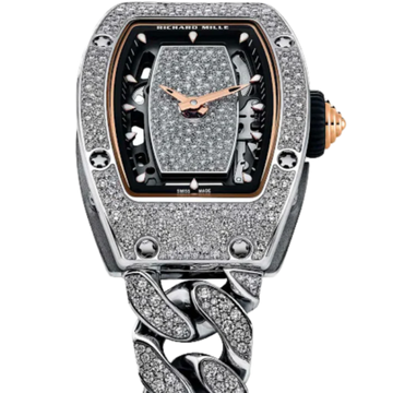 RM 07-01 Ladies’ White Gold Snow Diamond Set White Gold Bracelet White Gold Diamond Set Case