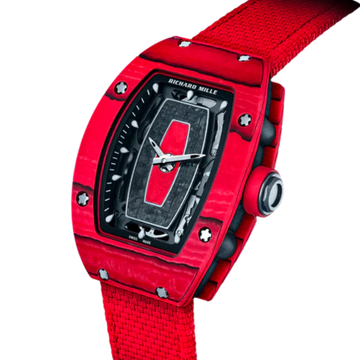 RM 07-01 Red Quartz Skeleton Dial Automatic Rubber Carbon Case