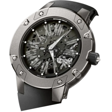 RM 033 Titanium Automatic Black Rubber Strap Titanium Case