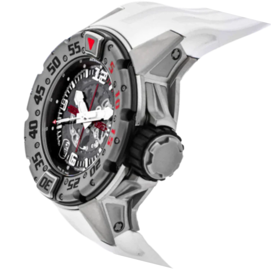 Richard Mille RM 028 Titanium Diamond-Set Rubber Strap luxury watch at 1Luxury Miami