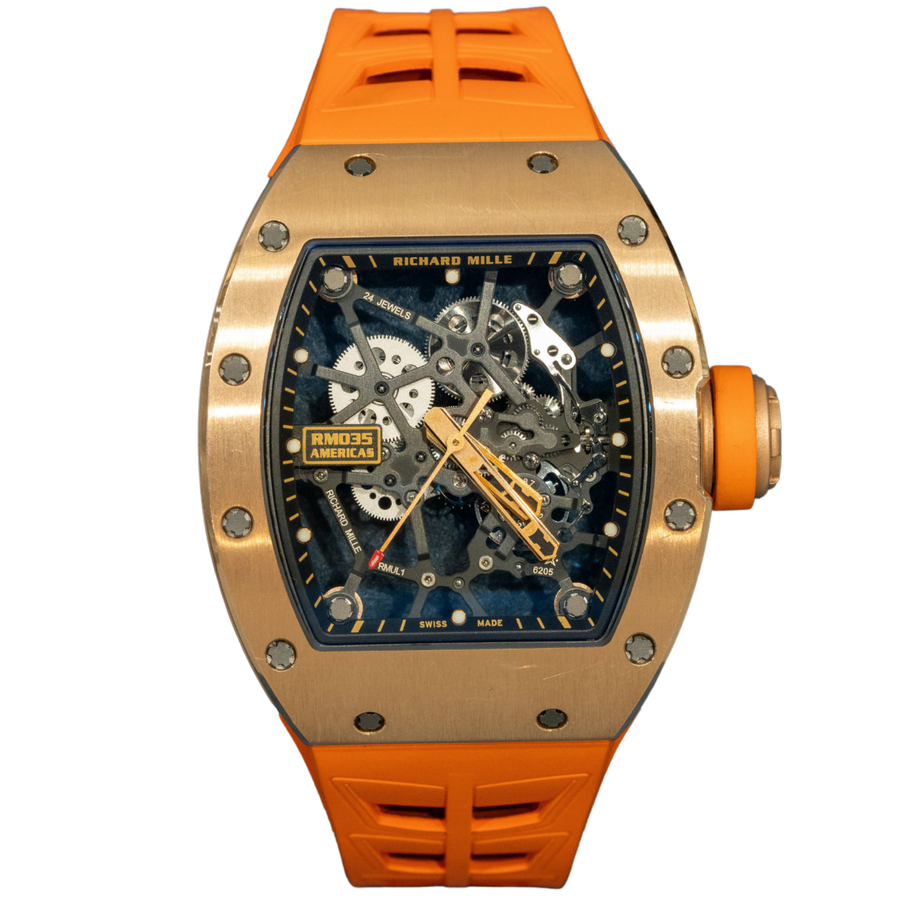 Richard Mille RM035 Rose Gold luxury watch at 1Luxury Miami
