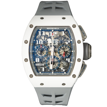 Richard Mille RM011 “St Tropez” White Ceramic Side Chronograph