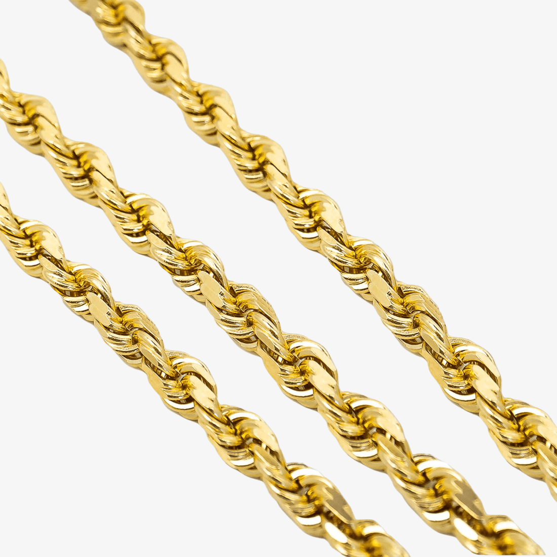 Rope Chains - 2mm - 5mm Solid Yellow Gold