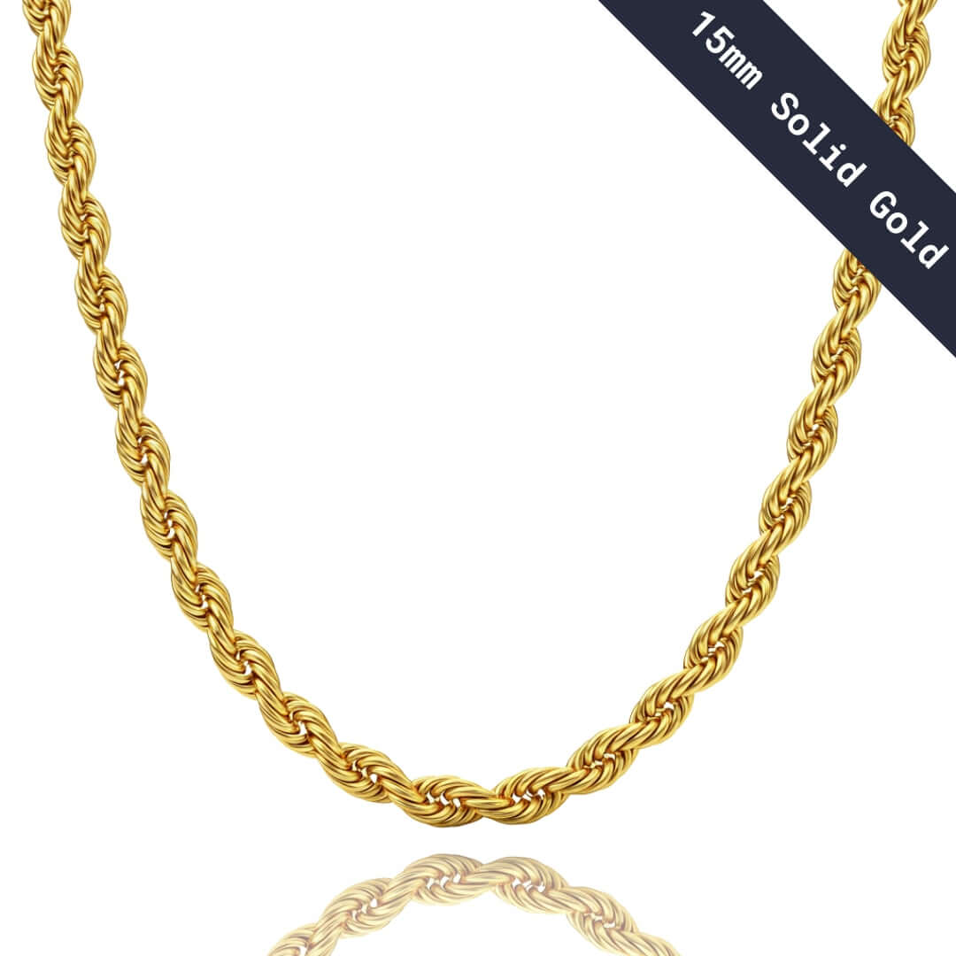 Gold Rope Chain - 15mm