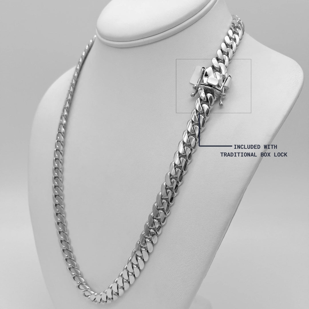 Silver Cuban Link Chain - 10mm
