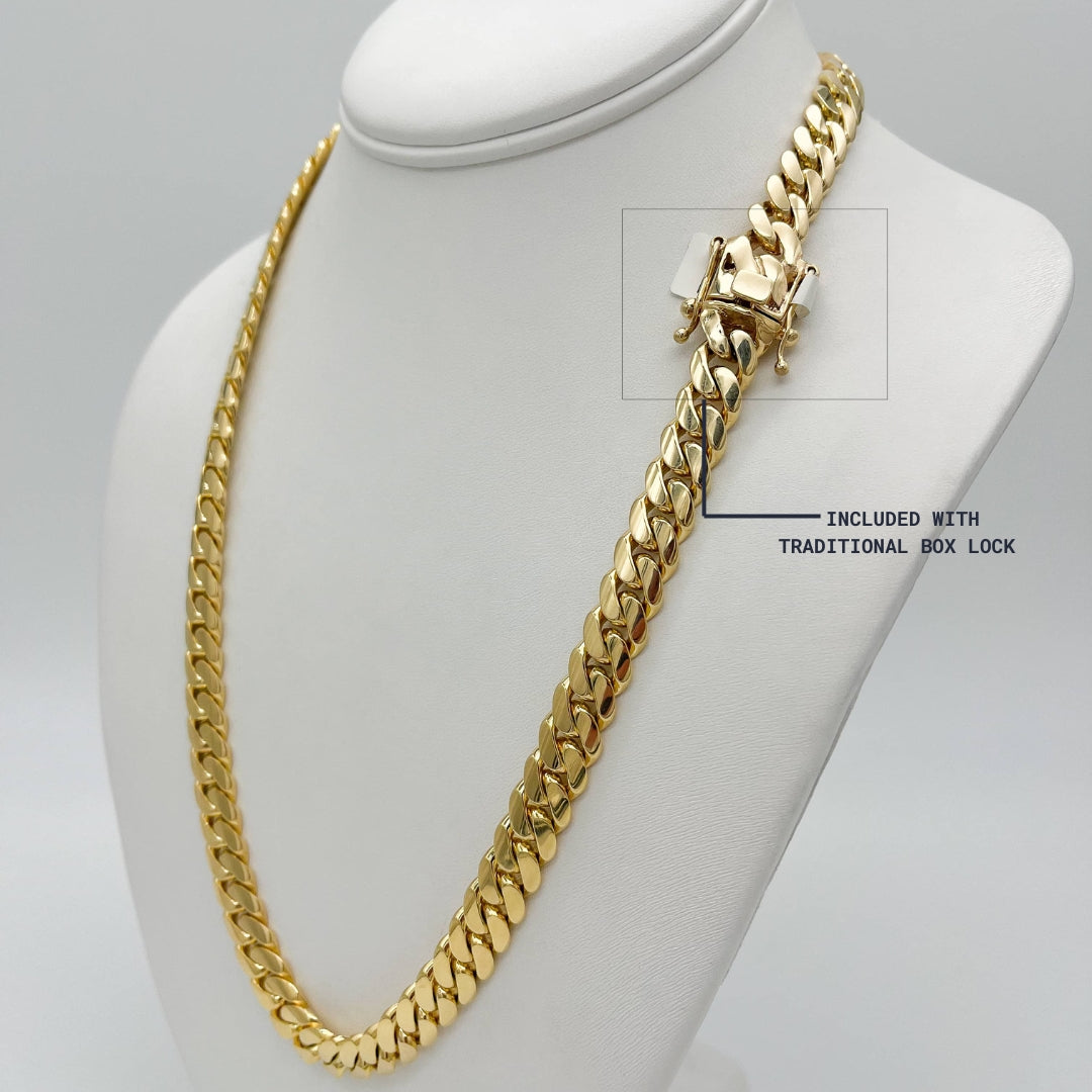 11mm Cuban Link Chain 22k Solid Gold