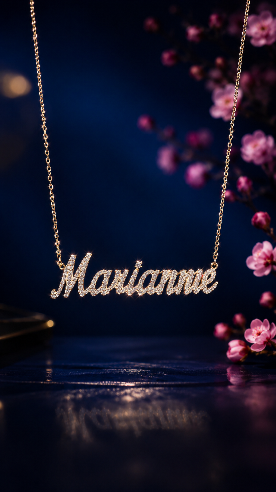 Gold & Diamond Name + Necklace