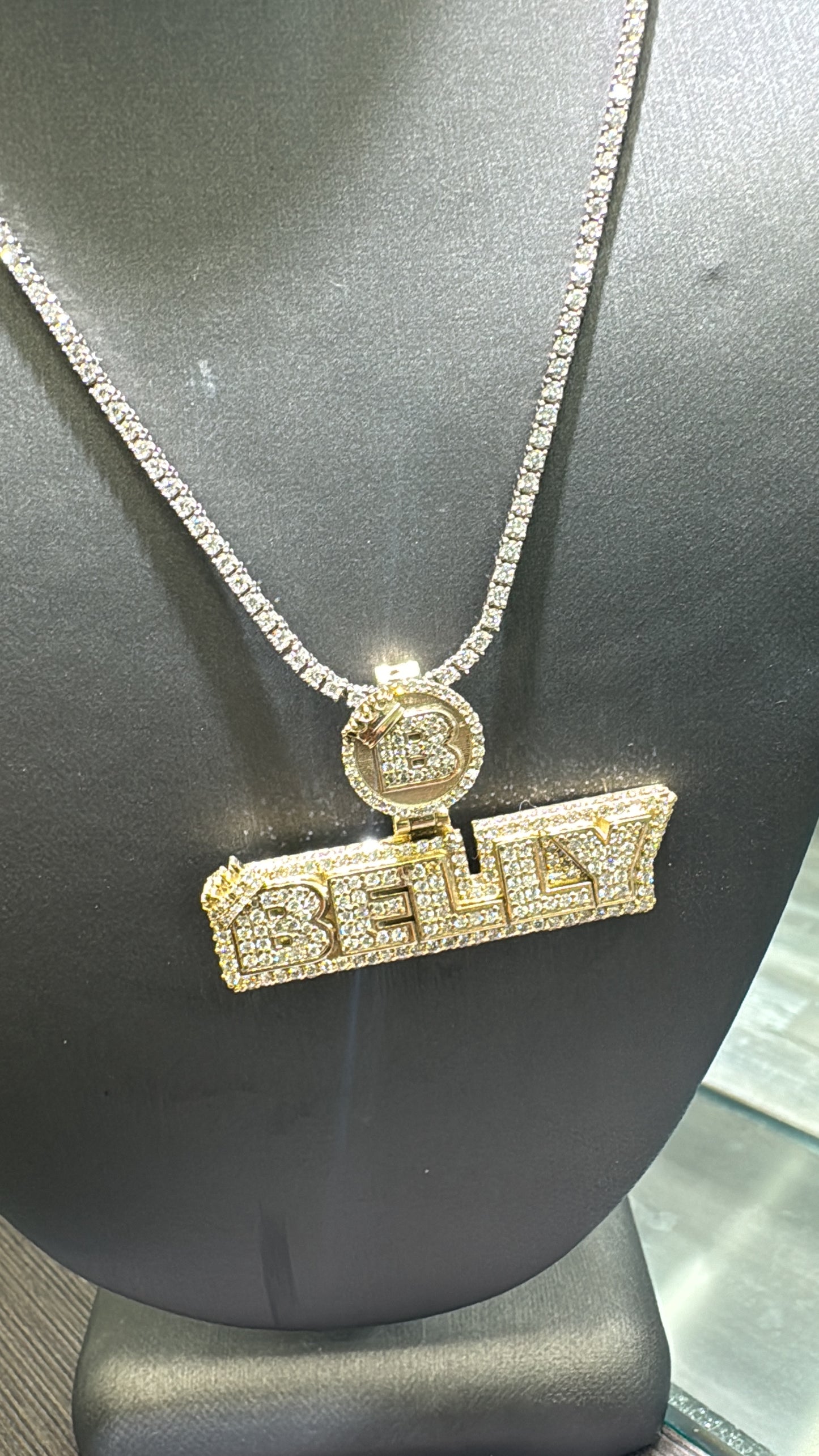 Gold & Diamond logo pendant