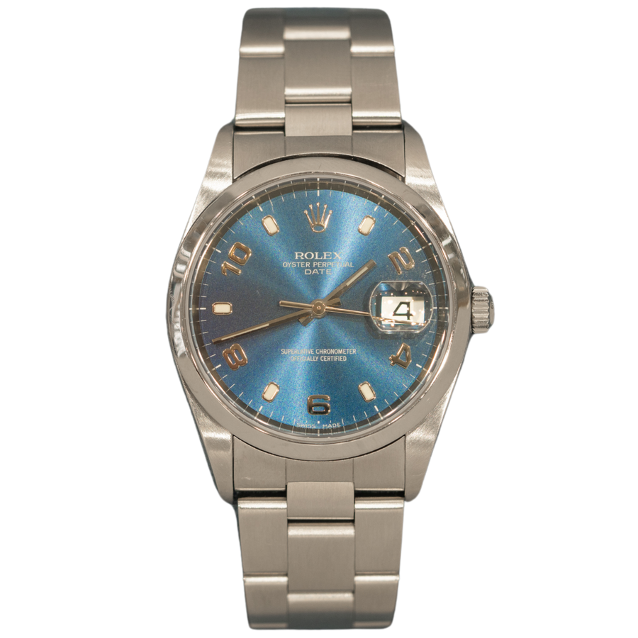 Rolex Oyster Perpetual Date 34 ref. 15200 stainless steel blue dial Oyster bracelet