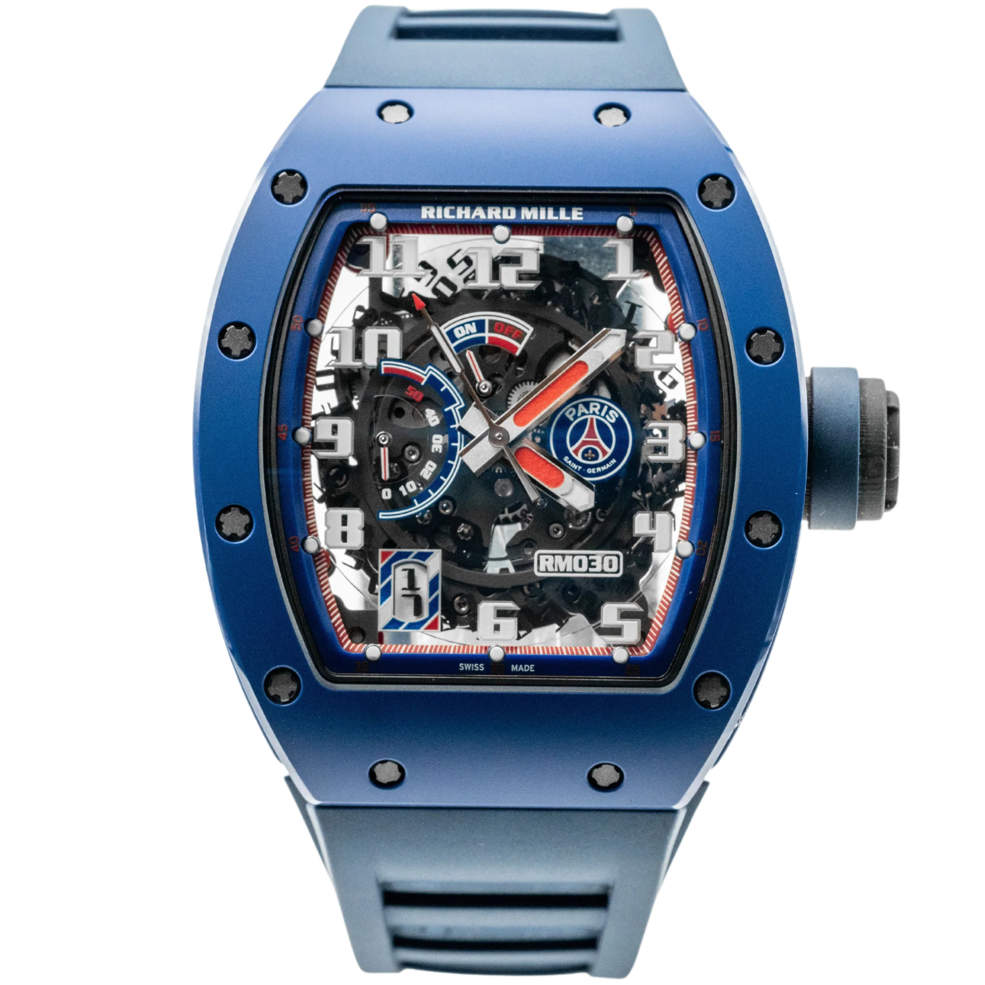 Richard Mille RM030 PSG Blue Ceramic/Red Sides