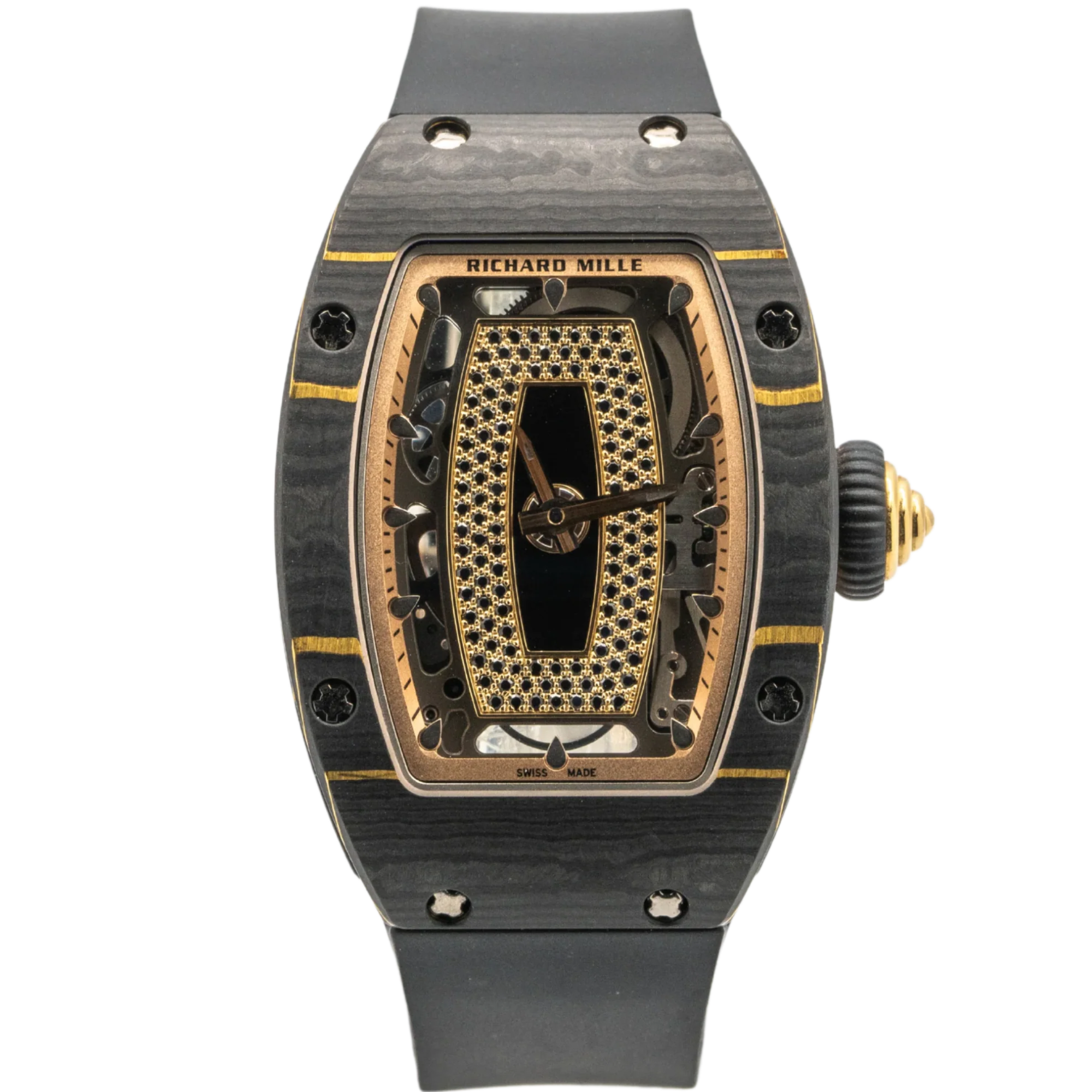 Richard Mille	RM07-01 Black/Gold Onyx Lips Black Diamond Dial