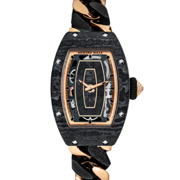 RM 07-01 Ladies Carbon Automatic Rose Gold Bracelet Carbon Case