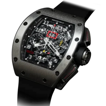 RM 011 Automatic Flyback Chronograph Felipe Massa Rubber Strap Titanium Case