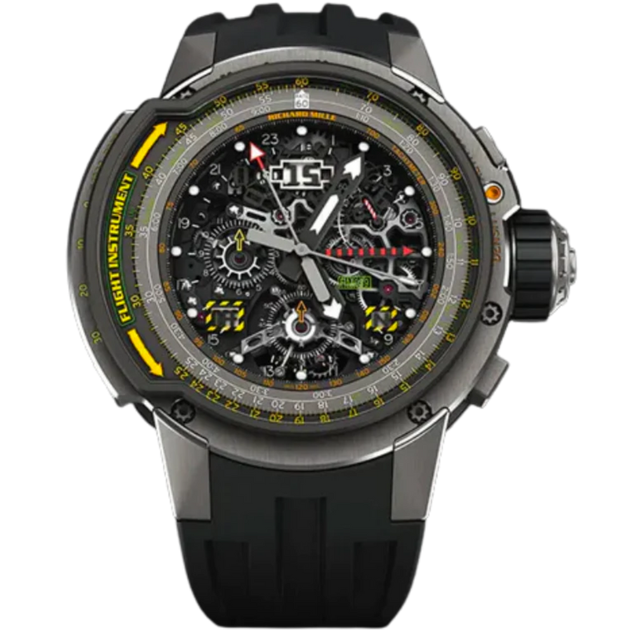 Richard Mille RM 039 Titanium Diamond-Set Rubber Strap luxury watch at 1Luxury Miami