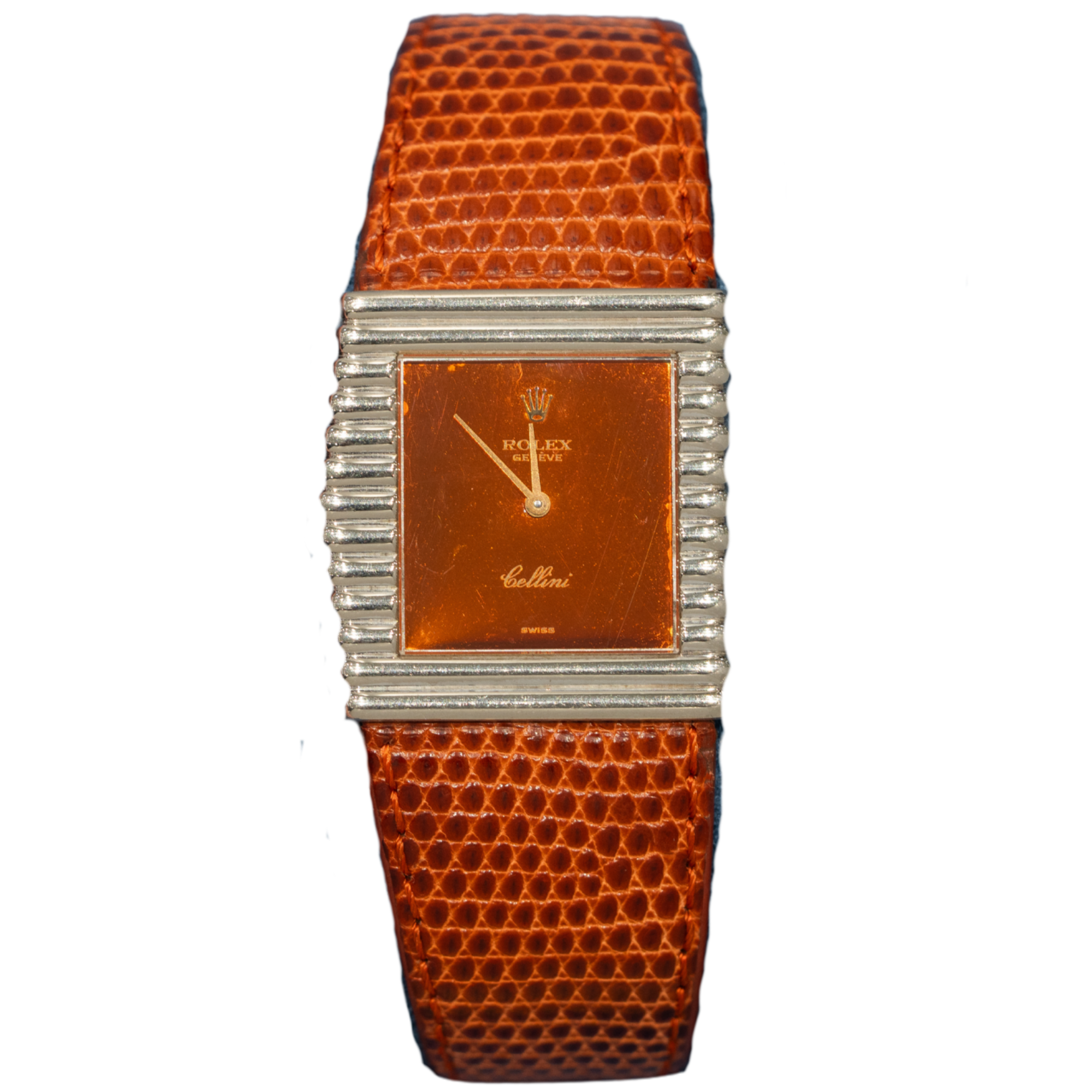 Rolex “King Midas” Ref. 4017 Yellow Gold Orange Mirror Dial