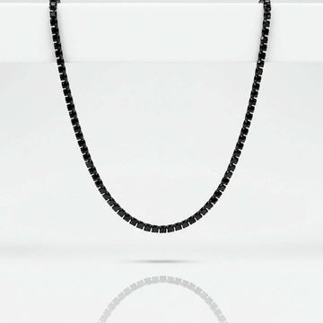 Black Moissanite Tennis Chain - 3mm