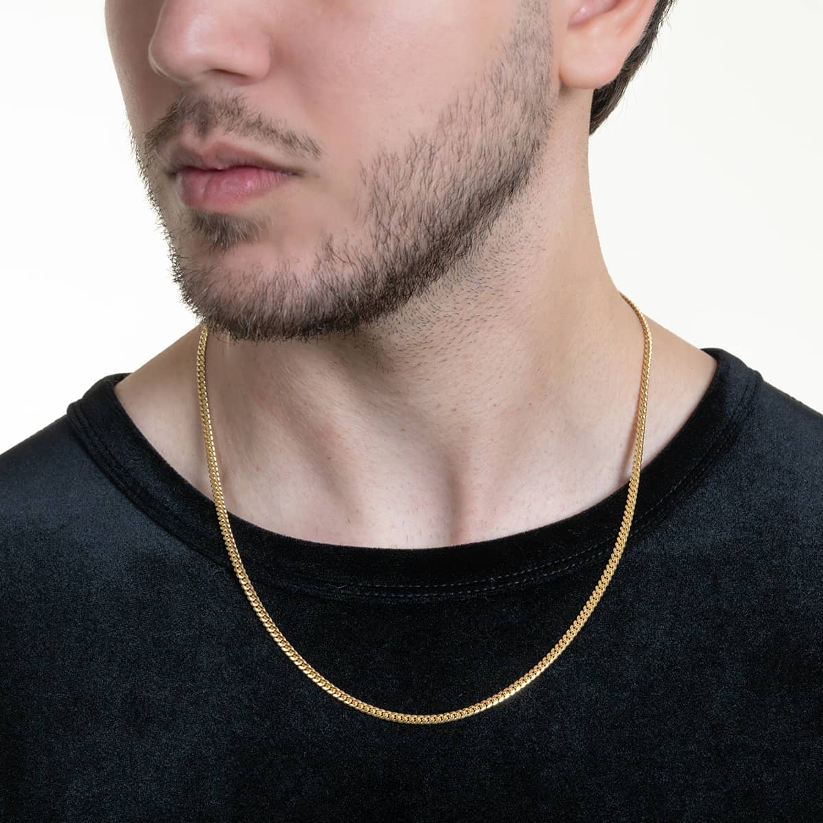 Cuban Link Chain Solid Gold - 3mm