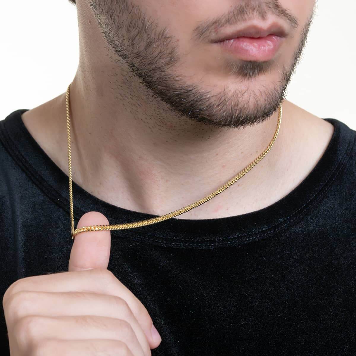 Cuban Link Chain Solid Gold - 3mm