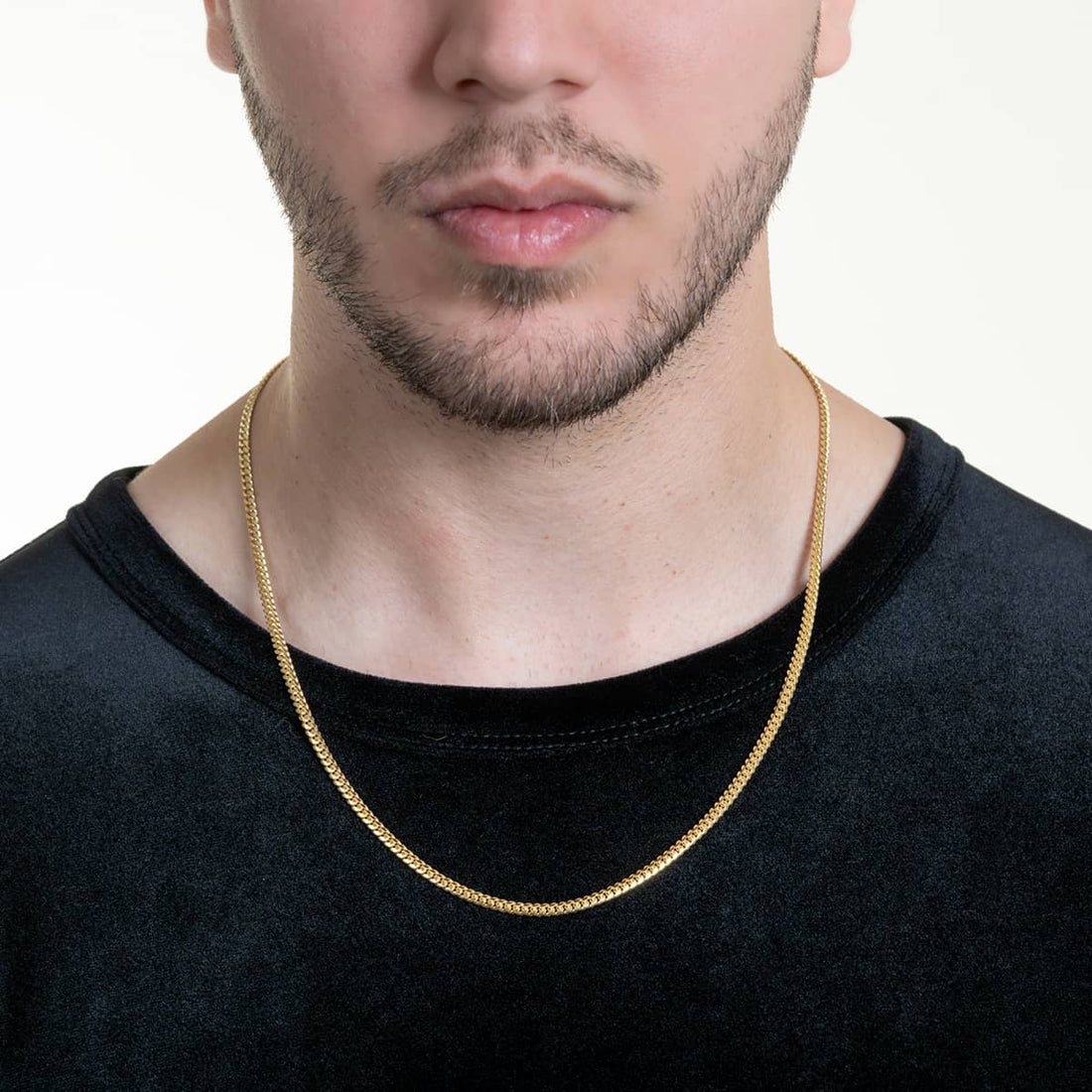 Cuban Link Chain Solid Gold - 3mm
