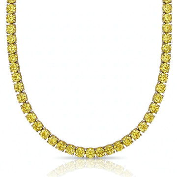 Yellow Moissanite Tennis Chain - 4mm