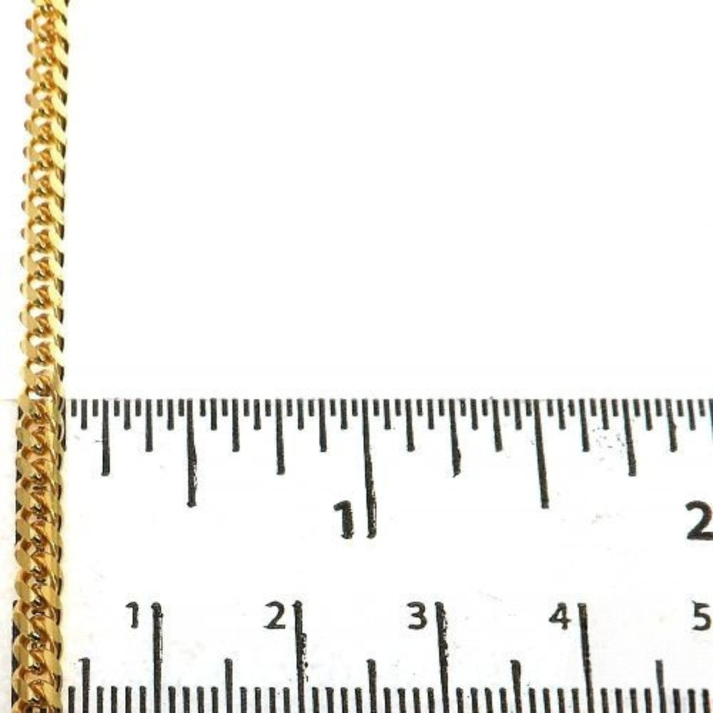 14k Yellow Gold Solid Thin Miami Cuban Link Chain 24 Inches 3.5mm 65675