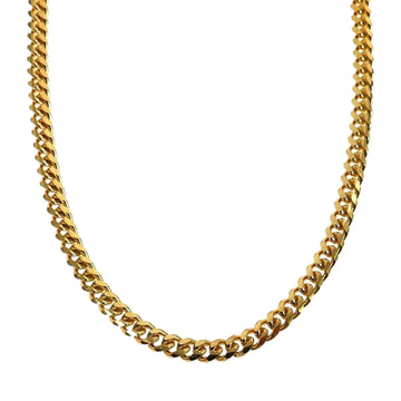 14k Yellow Gold Solid Thin Miami Cuban Link Chain 24 Inches 3.5mm 65675