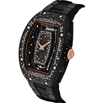 RM 07-01 Starry Night Black Carbon Bracelet Carbon and Red Gold Case