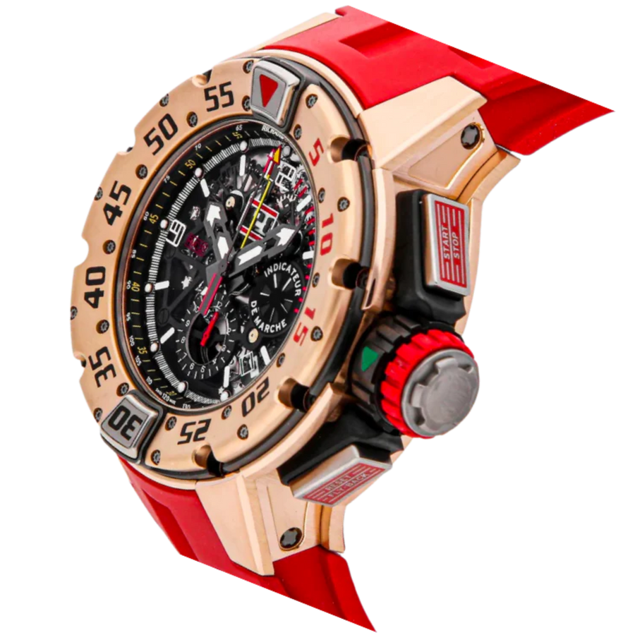 Richard Mille RM 032 Rose Gold Diamond-Set Rubber Strap luxury watch at 1Luxury Miami