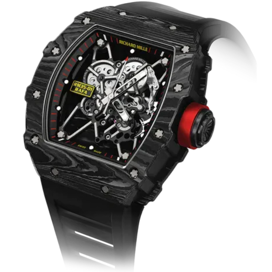 Richard Mille RM 35-01 Carbon TPT Diamond-Set luxury watch at 1Luxury Miami