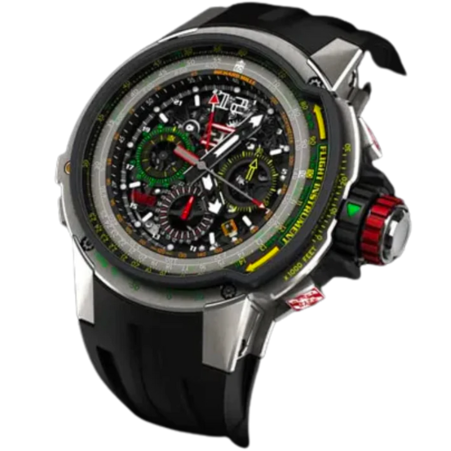 Richard Mille RM 39-01 Titanium Diamond-Set Rubber Strap luxury watch at 1Luxury Miami