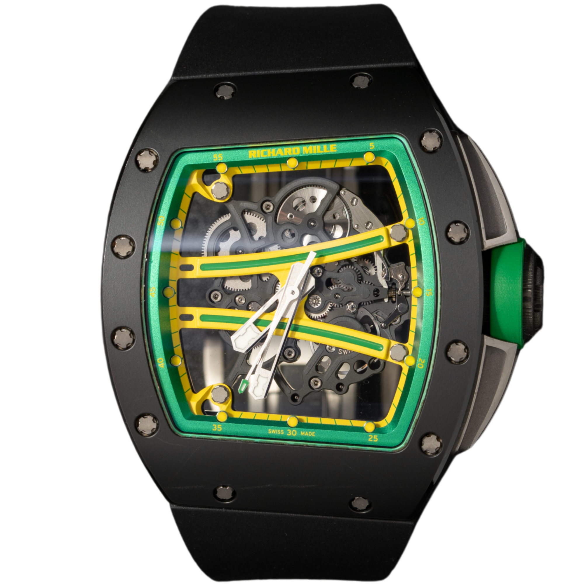 Richard Mille RM61-01 Yohan Blake Black Ceramic Sides (Green/Yellow Insert)