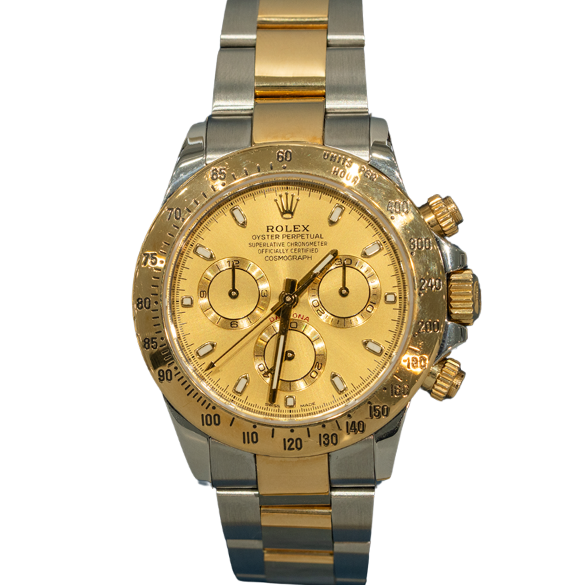 Rolex Ref. 116523 40mm Two Tone SS/YG Daytona Champagne Dial