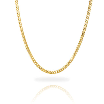 4mm solid gold Cuban link chain with box lock clasp – 1Luxury Miami