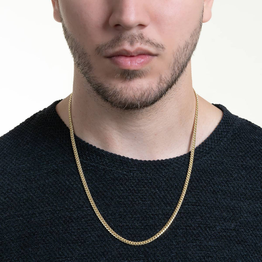 4mm solid gold Cuban link chain with box lock clasp – 1Luxury Miami