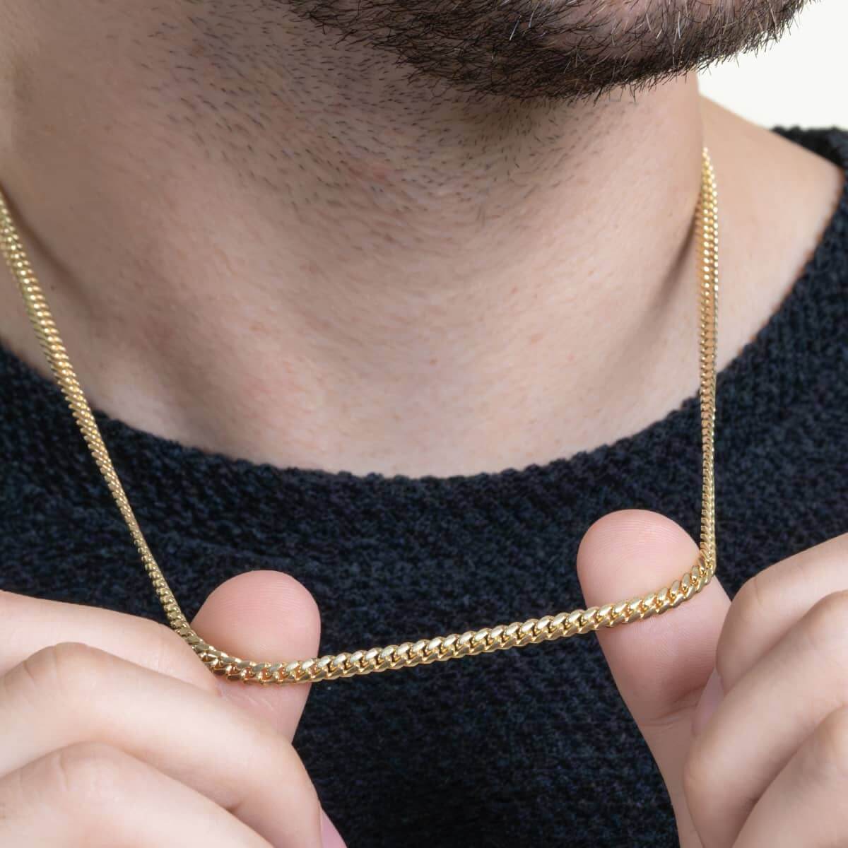 Cuban Link Chain Solid Gold 4mm - Box Lock