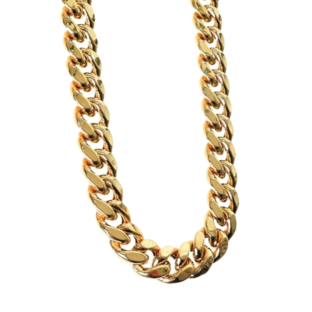 14k Yellow Gold Miami Cuban Hollow Chain 22 Inches 7.5mm 64812