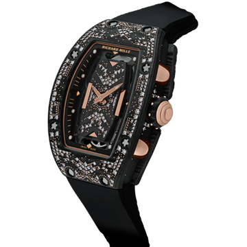 RM 07-01 Misty Night Automatic Black Rubber Strap Carbon Case