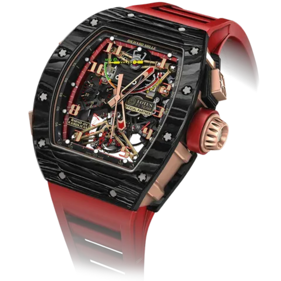 Richard Mille RM 50-01 Carbon TPT Diamond-Set Rubber Strap luxury watch at 1Luxury Miami