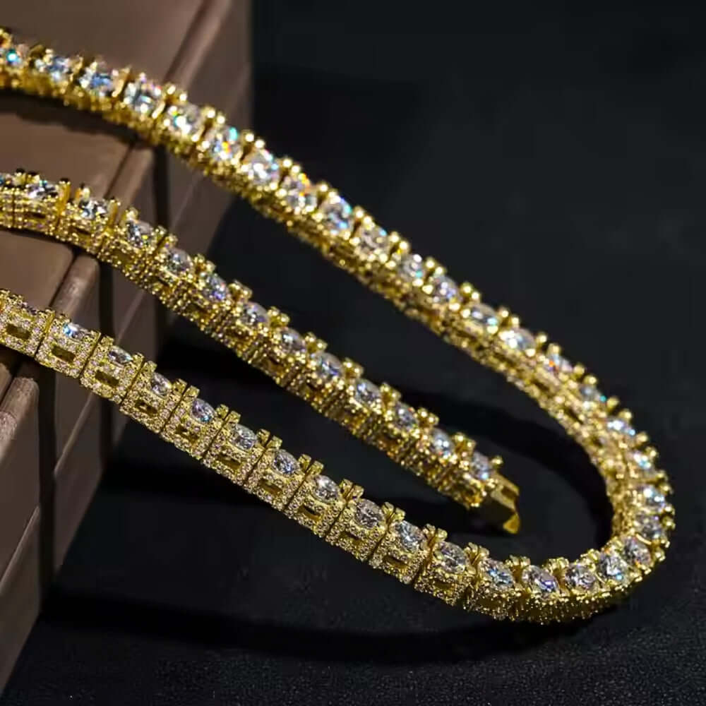 Fully Ice Moissanite Tennis Chain - 5mm