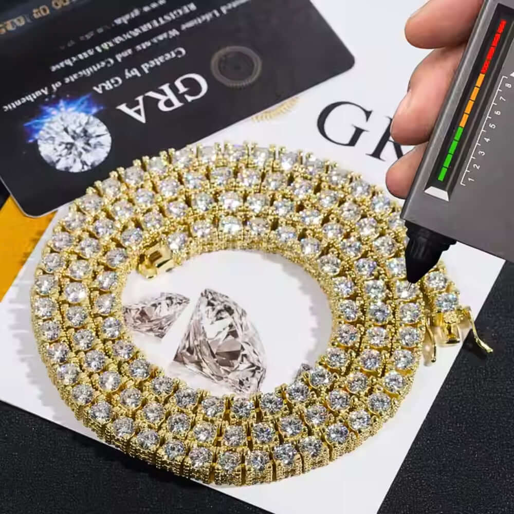 Fully Ice Moissanite Tennis Chain - 5mm